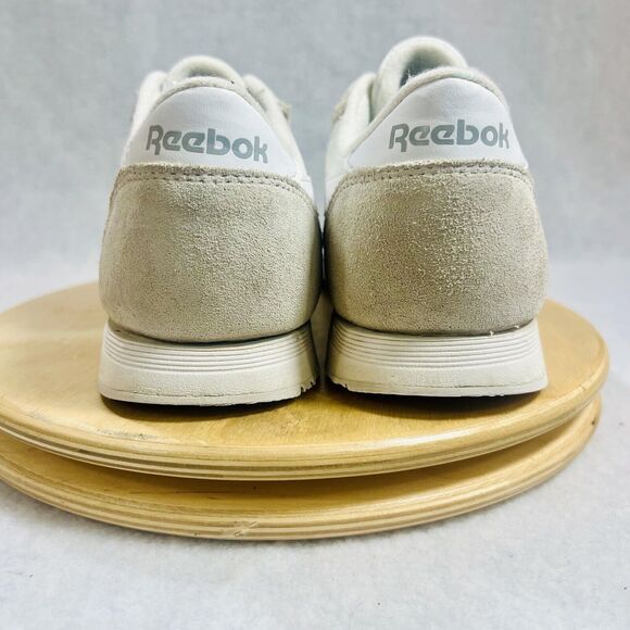 Reebok Classic Nylon Slim Casual Shoes Women’s 8 White Light Grey Retro Trainer - Picture 4 of 7
